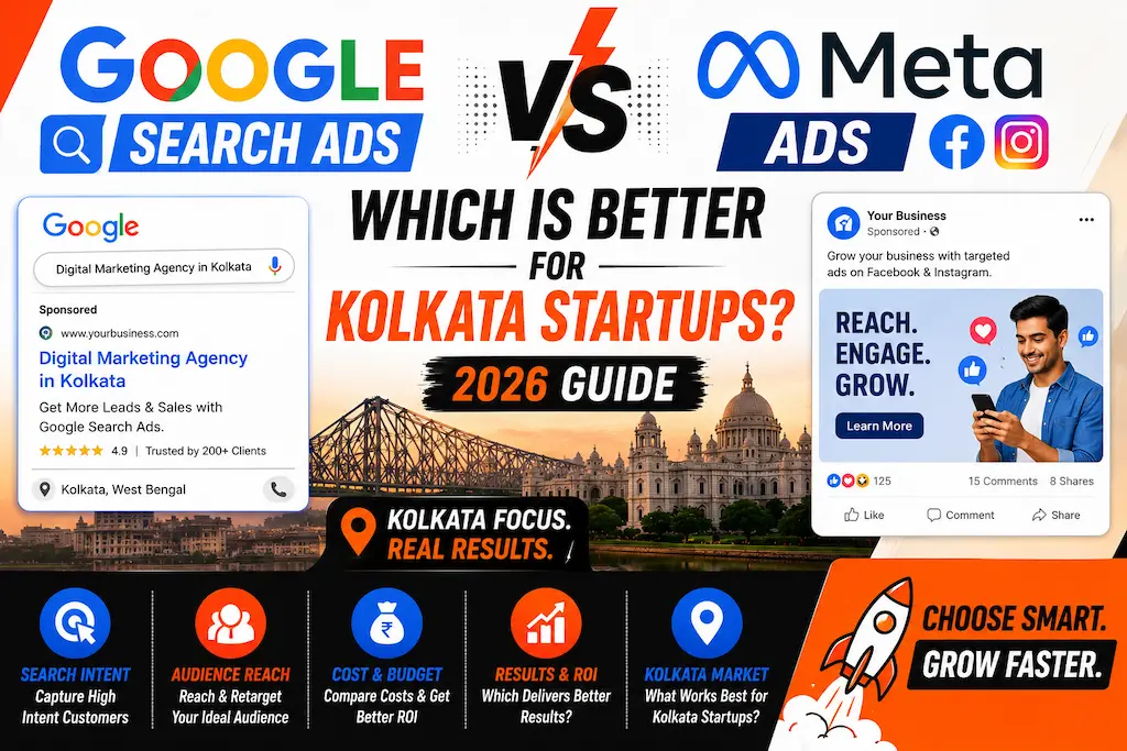 Google Search Ads vs Meta Ads: Which is Better for Kolkata Startups? [2026 Guide]