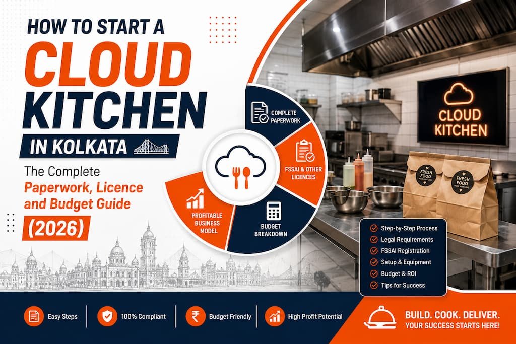 How to Start a Cloud Kitchen in Kolkata 2026 | Licence + Cost